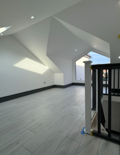 Bedroom painting in London – modern loft room finish by Eliot Painting Ltd