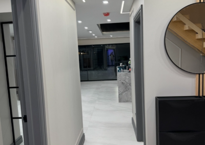 Luxury hallway painting in London – modern interior finish by Eliot Painting Ltd